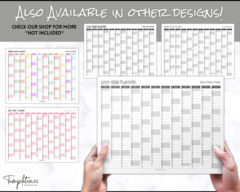 EDITABLE 2023 Wall Calendar Printable Large Yearly Calendar - Etsy