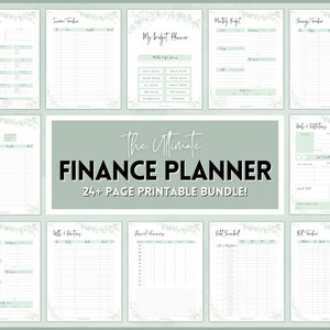 Finance Planner BUNDLE! Budget Planner Templates, Financial Savings Tracker Printable Binder, Monthly Debt, Bill, Spending, Expenses Tracker