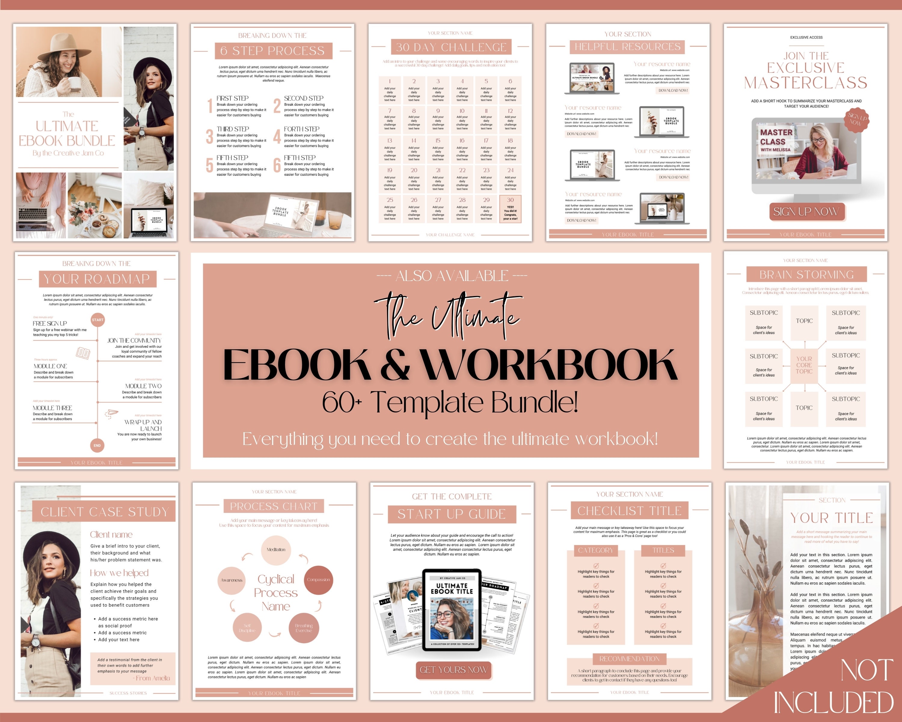 Coaching Worksheet Template Bundle Canva Workbook Templates | Etsy