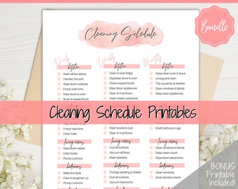 Cleaning Schedule Printable, Home Cleaning Checklist, Weekly Cleaning Planner, House Chores, Deep Cleaning Home Routine, Daily Monthly