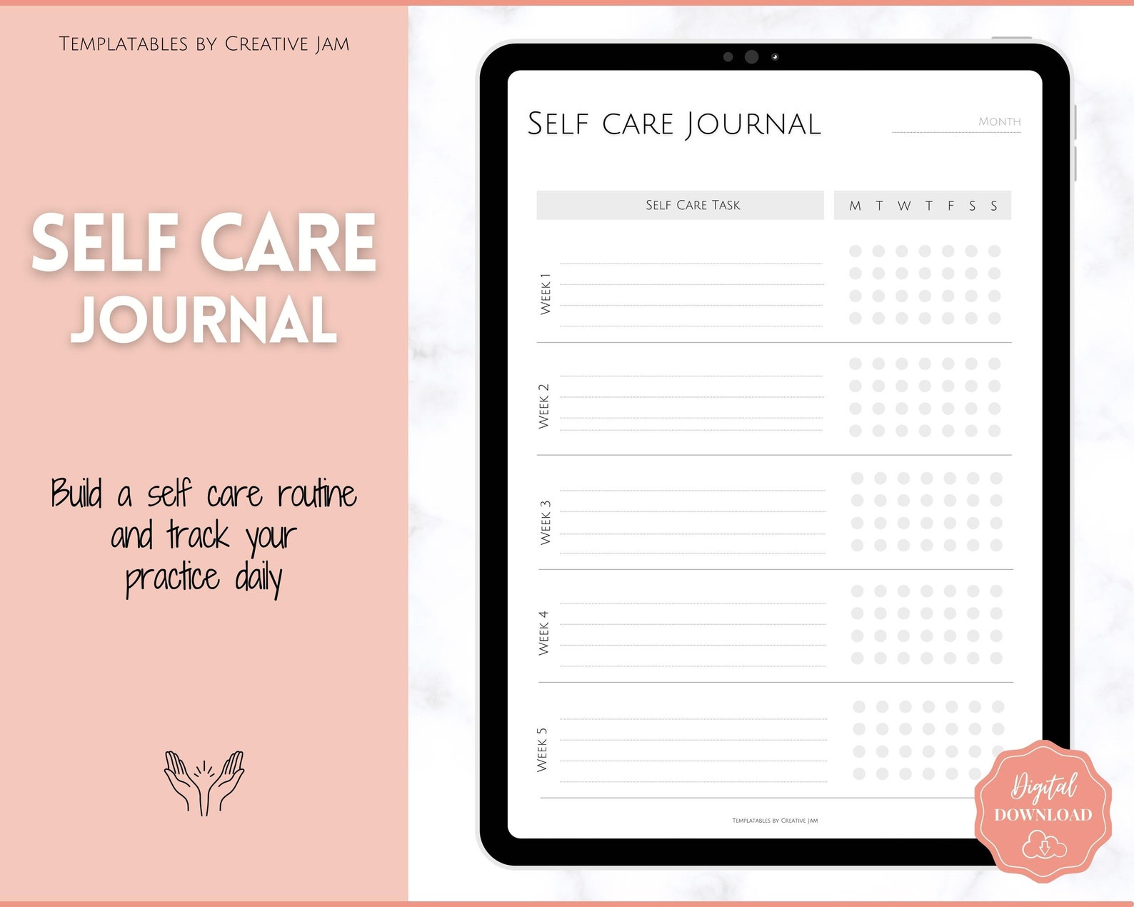 Self Care Journal & Wellness Planner BUNDLE! Printable Selfcare Tracker