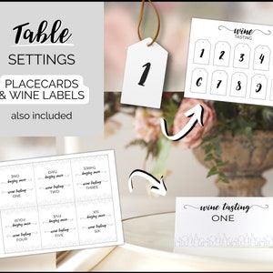 Wine Tasting Kit Complete Guide to Blind Wine Tasting. Placemats, Tasting Cards, Sign, Sheet, Menu, Game. Great for Wine nights & parties image 8