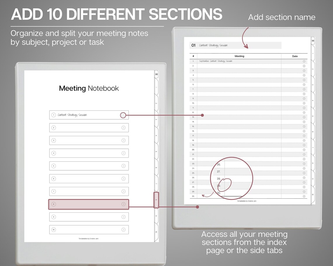 Supernote Notes Template for Supernote, Meeting Notes, Supernote Template, Meeting ...