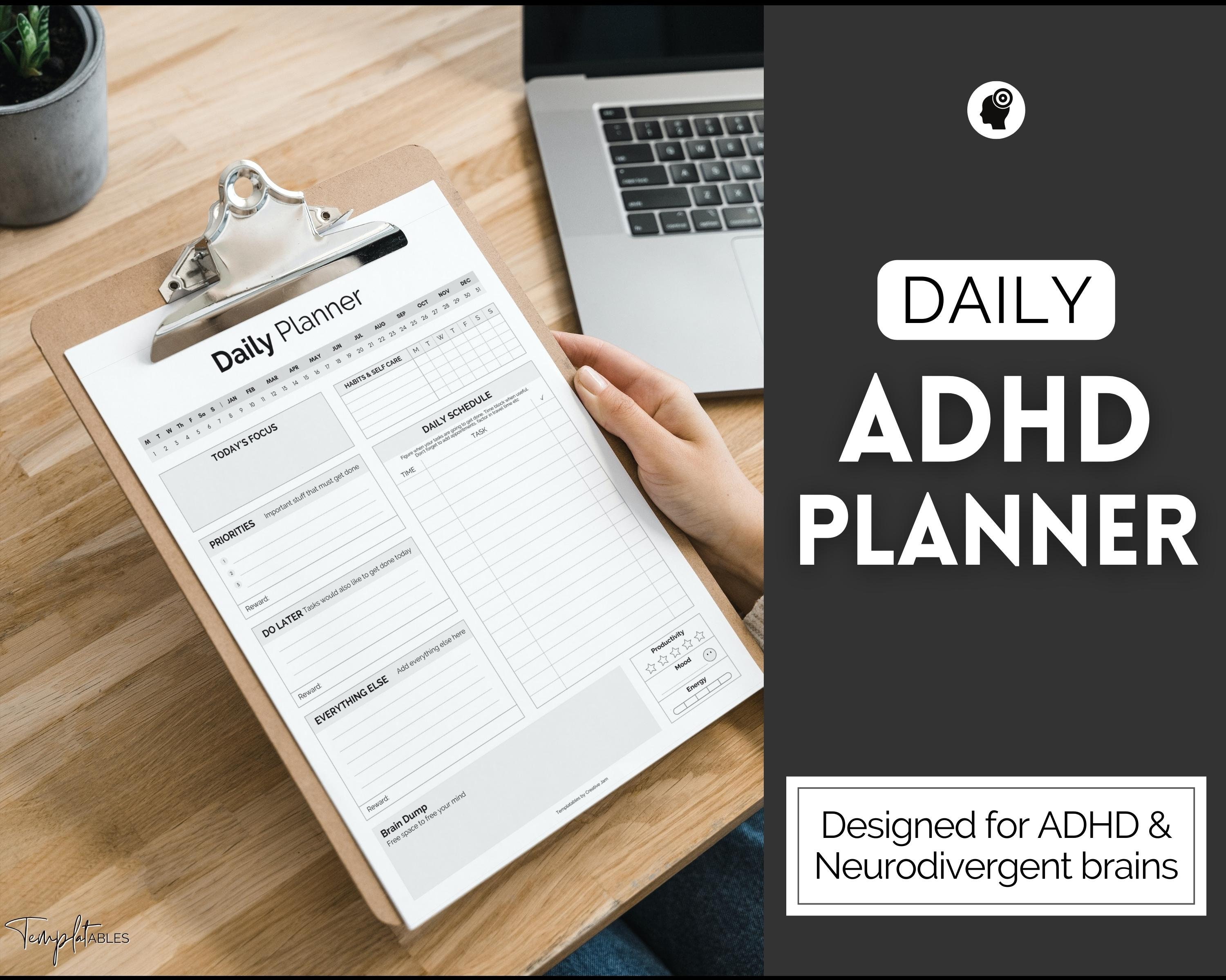 ADHD Planner for Adults | Made for Neurodivergent Brains | Brain Dump ...