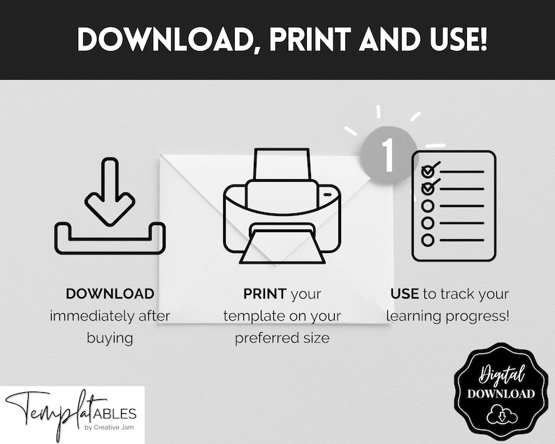 Unit study template printable homeschool planner home school etsy