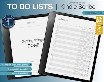 Templates for Kindle Scribe | Digital TO DO LISTS, 9 hyperlinked planners for Kindle Scribe, Weekly, Daily Calendar, adhd to do list, tasks