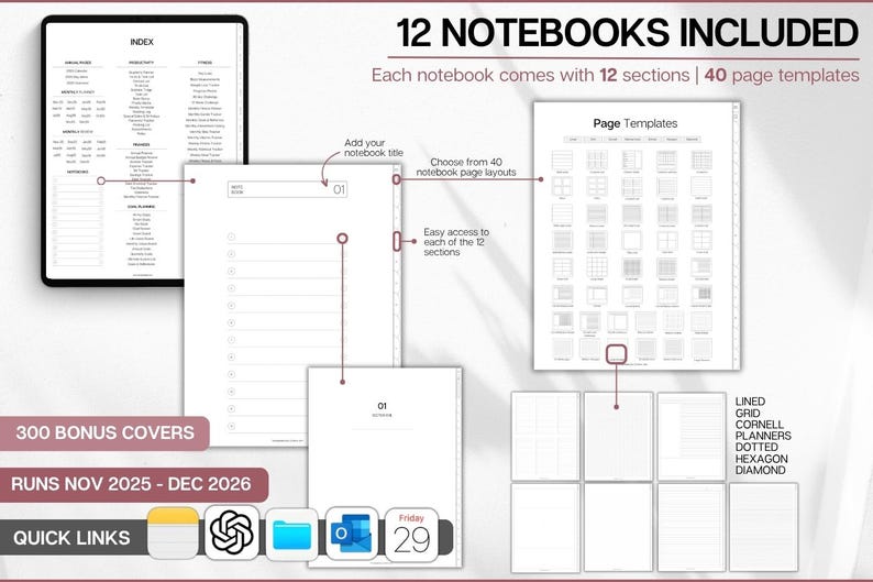 Digital Planner 2026, Goodnotes Planner, Daily Weekly, Monthly Planner ...
