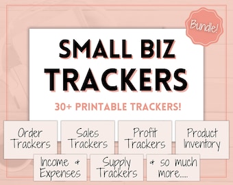 TRACKER BUNDLE, Small Business, Order, Inventory, Income, Expenses, Profit, Sales, Etsy Shop, Reseller, Owner, Side Hustle Printable Planner