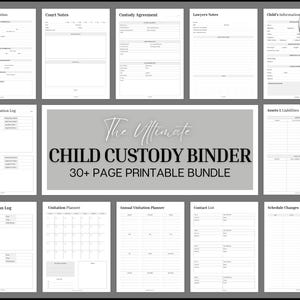 Custody Binder, Child Custody Journal, Printable Child Custody Planner, Co-parenting Calendar, Divorce Planner, Communication Log, Mom