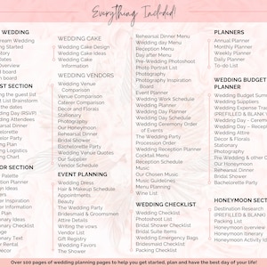 Printable Wedding Planner Binder Kit, Wedding Planner, Wedding Planning Checklist, Wedding Day Schedule, To Do List, Budget, Timeline, Book image 10