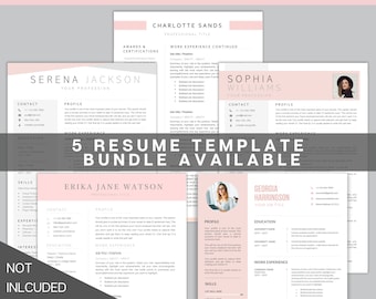 CV Template with Photo. Professional Resume Template Word.  CV Design, Executive Resume Template, Clean Curriculum Vitae, Minimalist, Free
