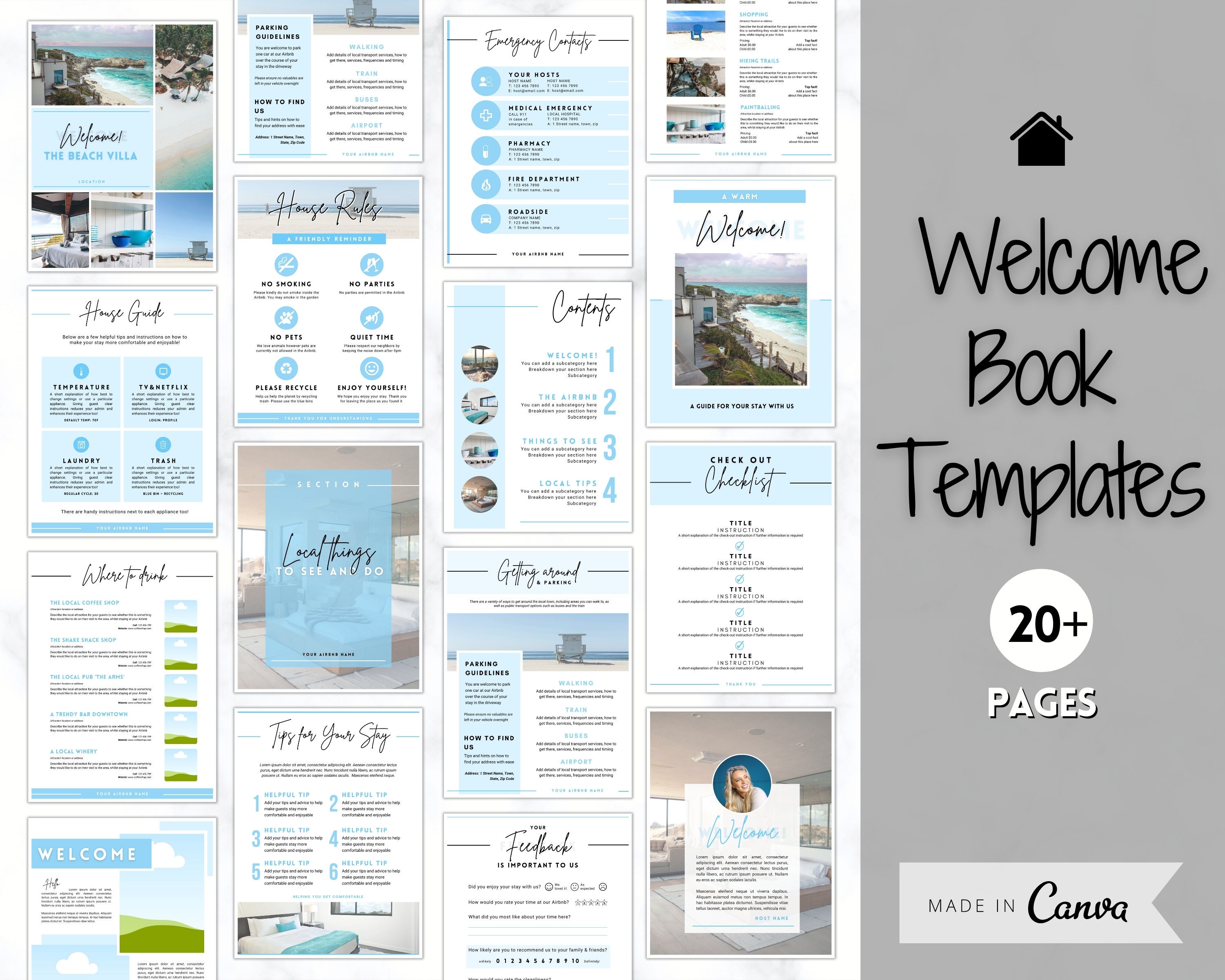 Ultimate VRBO Template BUNDLE Editable Vacation Rental Sign Etsy España