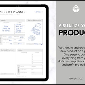 Product Planner Template, Small Business Plan, Printable Product Launch, Pricing, Packaging, Costs, Supplies, Inventory, Etsy Seller Listing image 2