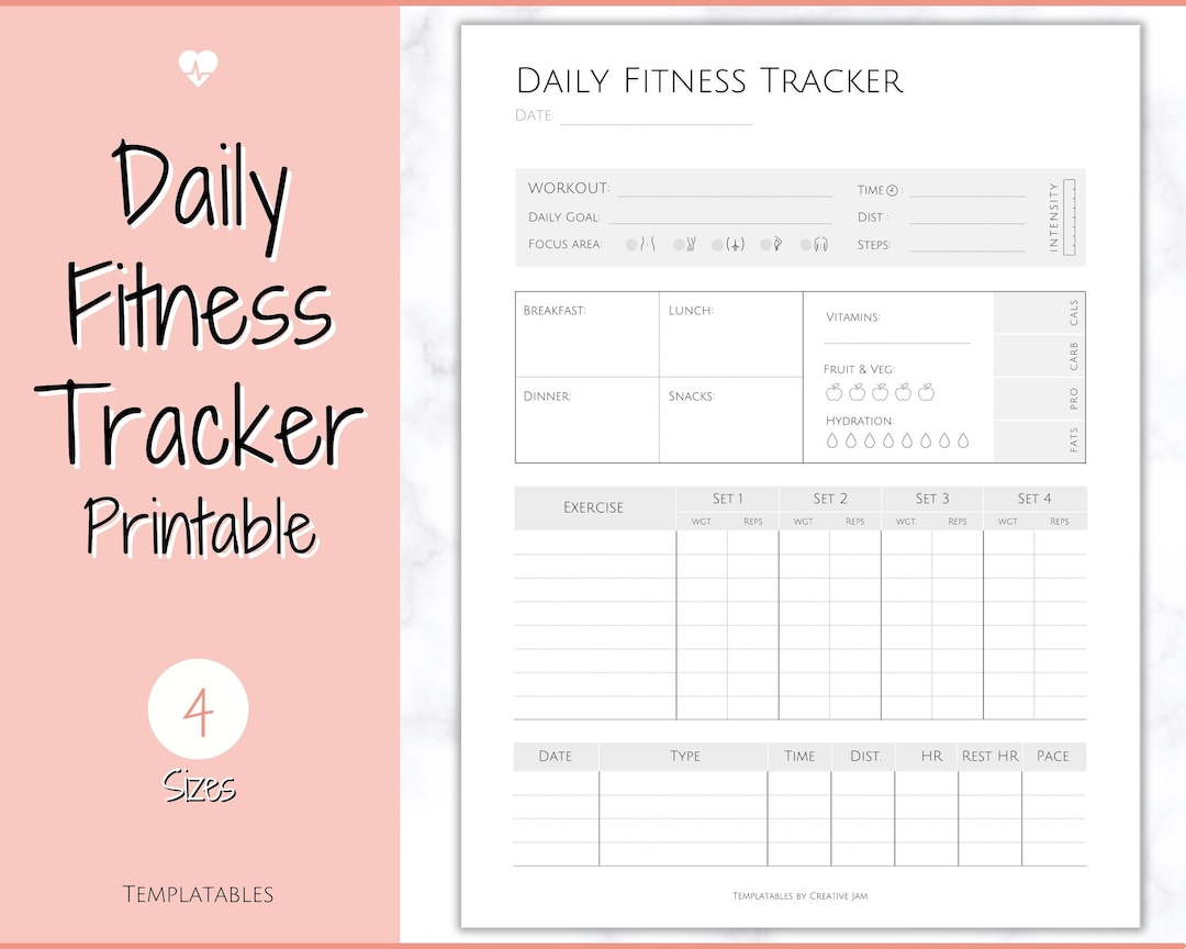 Fitness Planner, Weight Loss Tracker, BUNDLE, Workout