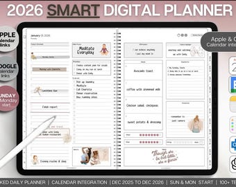 2026 Digital Planner, Minimalist GoodNotes Planner, Daily Weekly, Monthly Planner, Undated Life Planner, Notability Planner, iPad Planner
