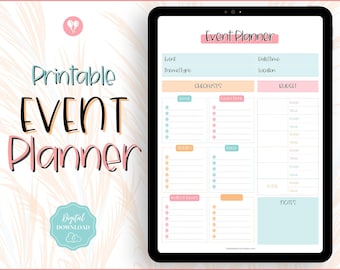 Event Planner Vorlage, druckbare Party Planer, Geburtstag, Hochzeit, Braut, Budget, lädt ein, Event Plan Set, Party Organizer, Letter, A5 A4