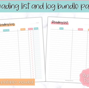 Reading LIST, Printable Kids Reading Log , Summer Reading Challenge, Book Tracker, Books to Read, Reading Journal, Reading Chart, Homeschool