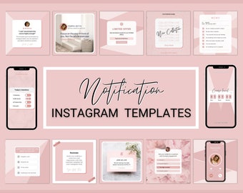 Instagram Post Templates, NOTIFICATION Posts, Social Media Engagement Booster, Reminders Feed, Instagram Frame Quotes, Canva Theme, Coaching