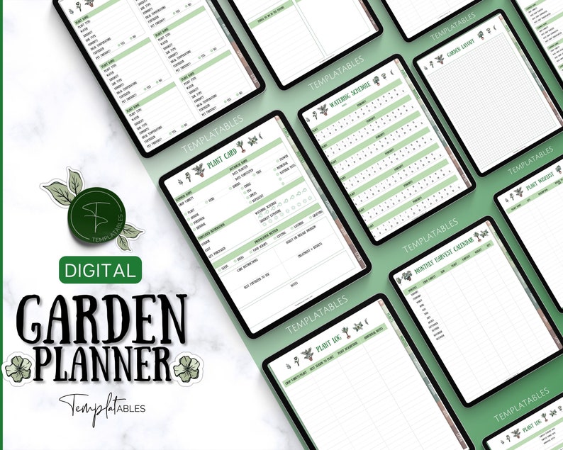 Digital Gardening Planner, Plant Journal, Garden Planner 2024, Planting Calendar, Plant Care, Seed Starting, Herb Notes, GoodNotes, iPad