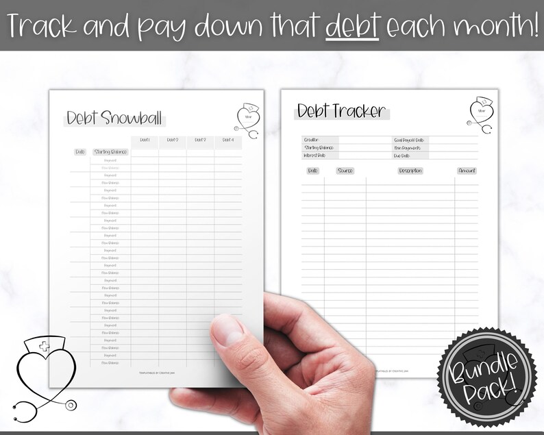 Ultimate NURSE Budget Planner Printable BUNDLE Financial Etsy