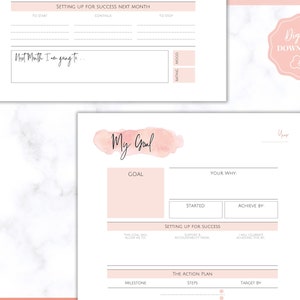 Goal Planner Printable BUNDLE, 2024 Goals Tracker, SMART Goal Setting ...