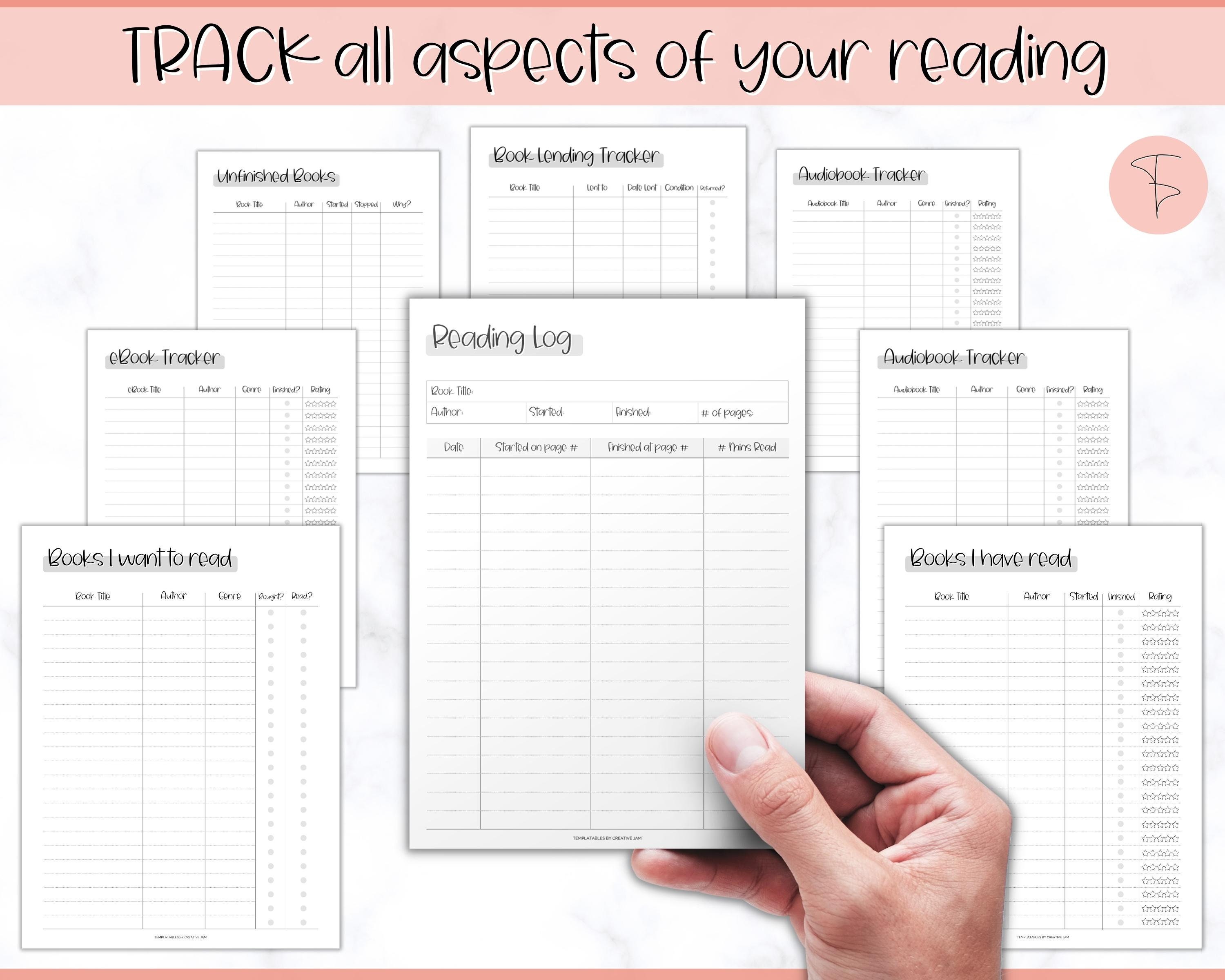 READING Journal Printable Book Tracker Reading Challenge - Etsy Australia