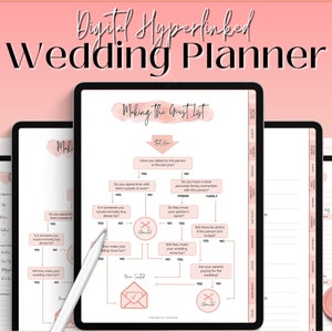 130+ Page Wedding Planner for iPad GoodNotes, Digital Wedding Planner, Wedding Checklist, Schedule, To Do List, Budget, Itinerary, Timeline
