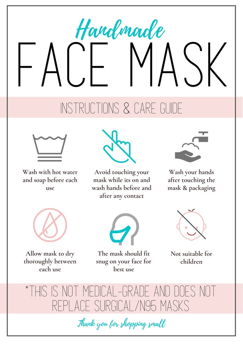 face-mask-label-care-card-how-to-handle-order-card-face-mask-etsy