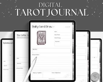 DIGITAL Tarot Journal, Tarot Planner Workbook, Daily Card Reading, Tarot Spreads, Tarot Deck Notebook, Witch, Grimoire, Oracle, GoodNotes