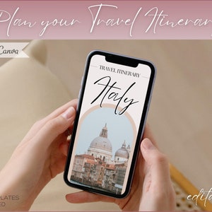 MOBILE Travel Itinerary Template, Digital Travel Guide, Weekend Trip Itinerary, Birthday, Girls trip, travel agent planner, Canva template image 10