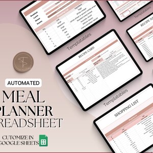 Ultimate Meal Planner Spreadsheet, Recipe Template, AUTOMATED Grocery ...