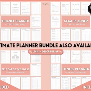 Wellness Planner BUNDLE Self Care Journal Printable Selfcare - Etsy