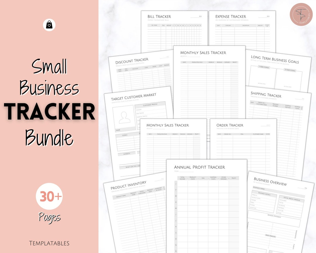 Printable Small Business TRACKERS Order, Inventory, Income, Expenses ...