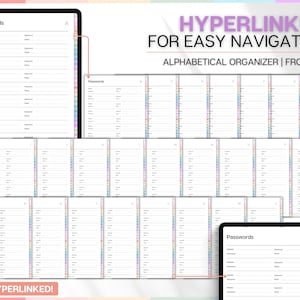 Password Book, Digital Password Tracker With Tabs, Password Keeper ...