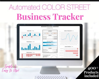 COLOR STREET Business Tracker. Editable Spreadsheet for your Business, Profit Loss, Income Expense, Product, Inventory, Nails, Stylist, Mani