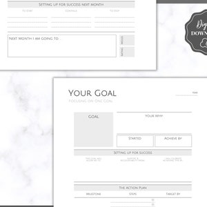 Goal Planner Printable BUNDLE, 2024 Goals Tracker, SMART Goal Setting ...