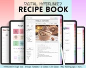 Digital Recipe Book, Recipe Template, Digital Meal Planner, Cookbook Template, Recipe Binder Kit, Blank Recipe Card, GoodNotes, iPad Recipes