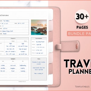 30+ Page Travel Planner Printable BUNDLE, Trip Planner, Vacation ...