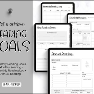 Digital Reading Planner, Digital Book Journal, Digital Reading Journal ...