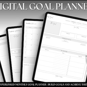 Digital GOAL Planner, Undated GoodNotes Digital Planner , Goals Tracker, Goal Setting, Vision Board, SMART Goals, iPad, Journal, Habit, Life