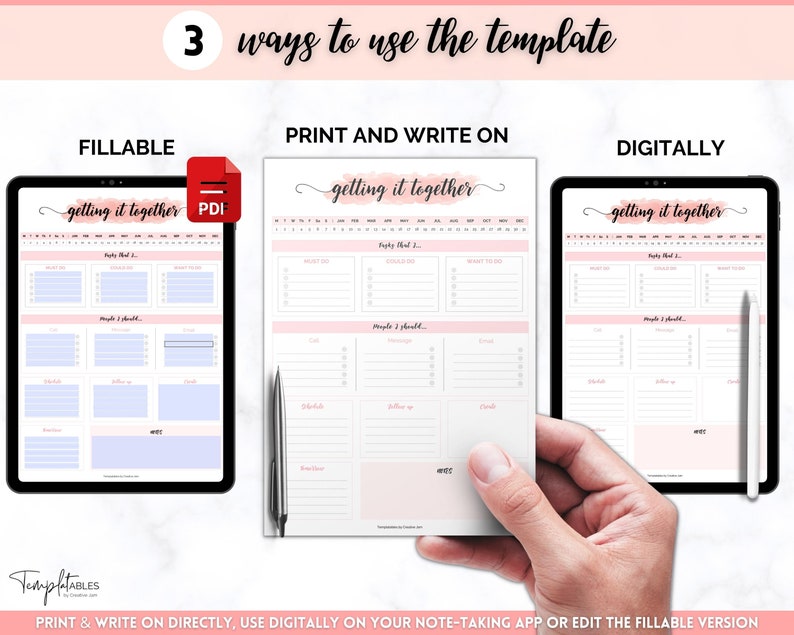EDITABLE Brain Dump Template BUNDLE to Do List Printable - Etsy