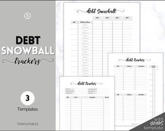 DEBT SNOWBALL TRACKER, Debt Payoff, Debt Tracker Printable, Dave Ramsey, Debt Payments, Finance Planner, Budget Planner, Debt Free Progress,