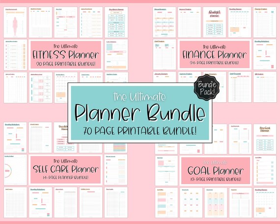 Ultimate A5 PLANNER BUNDLE Printable Goal Planner Finances &amp; - Etsy