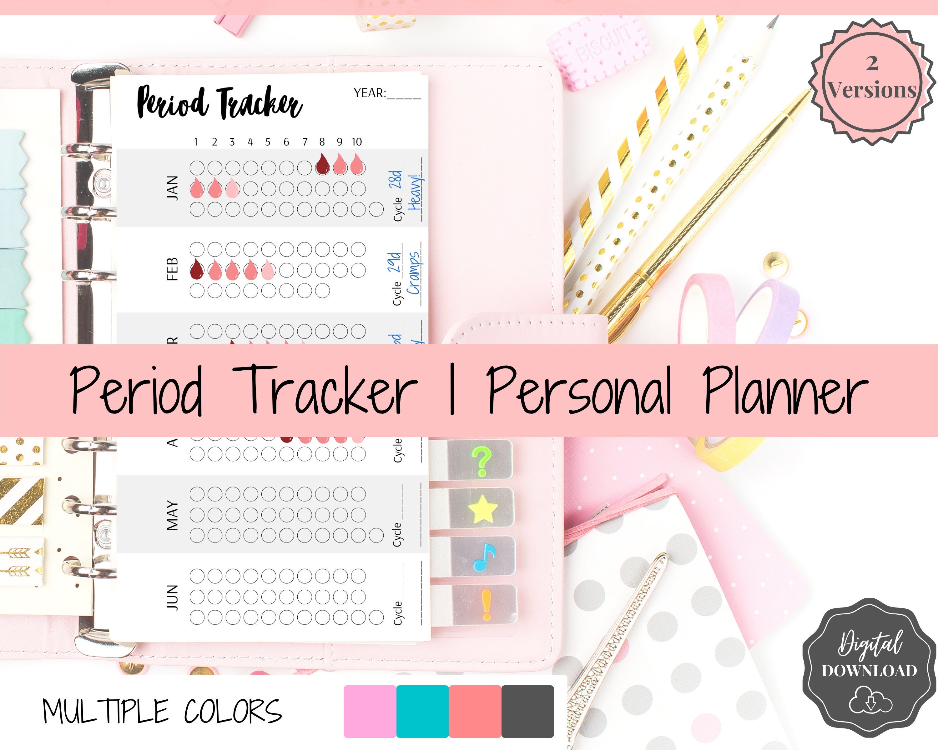 Period Tracker Printable Personal Planner. Monthly Period Etsy