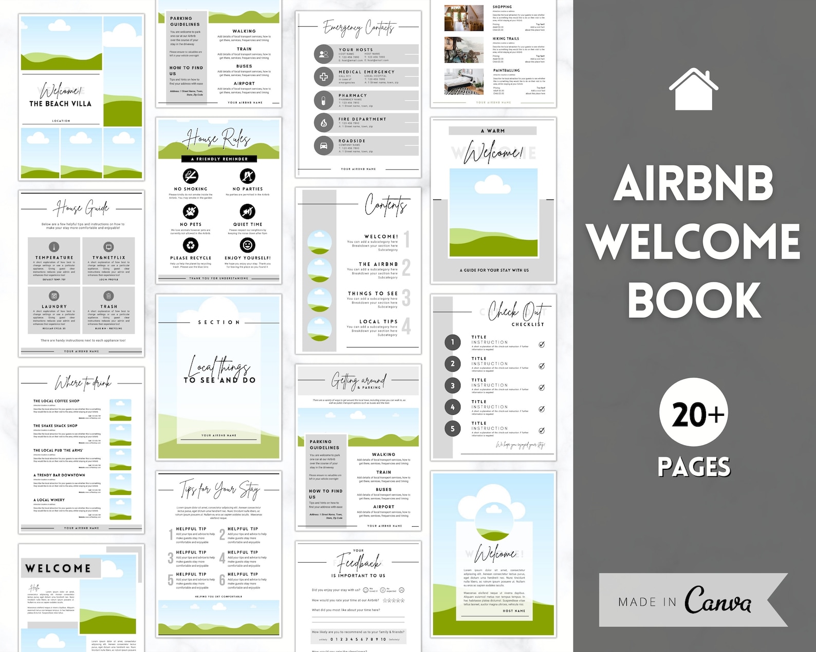 airbnb-welcome-book-template-editable-canva-welcome-guide-etsy