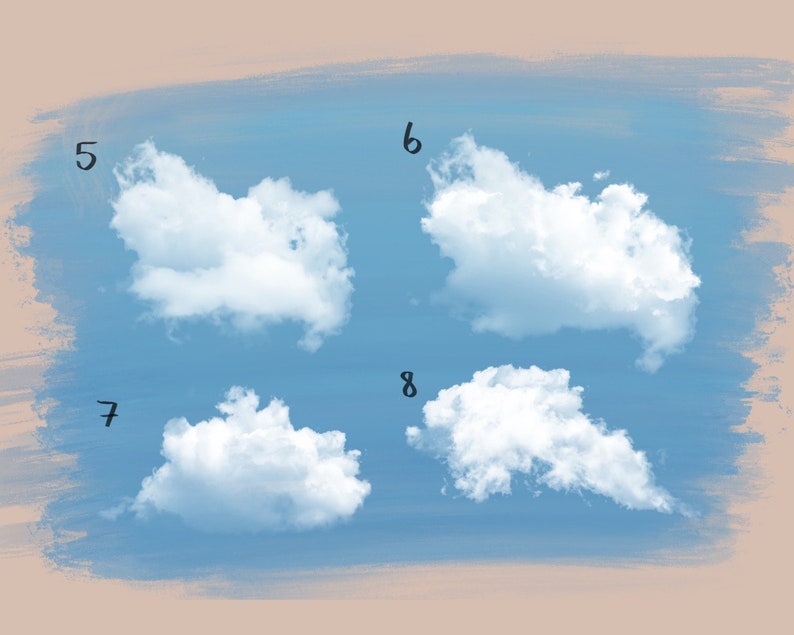 Procreate Cloud Brush Set of 10 Digital Stamps. Perfect for | Etsy