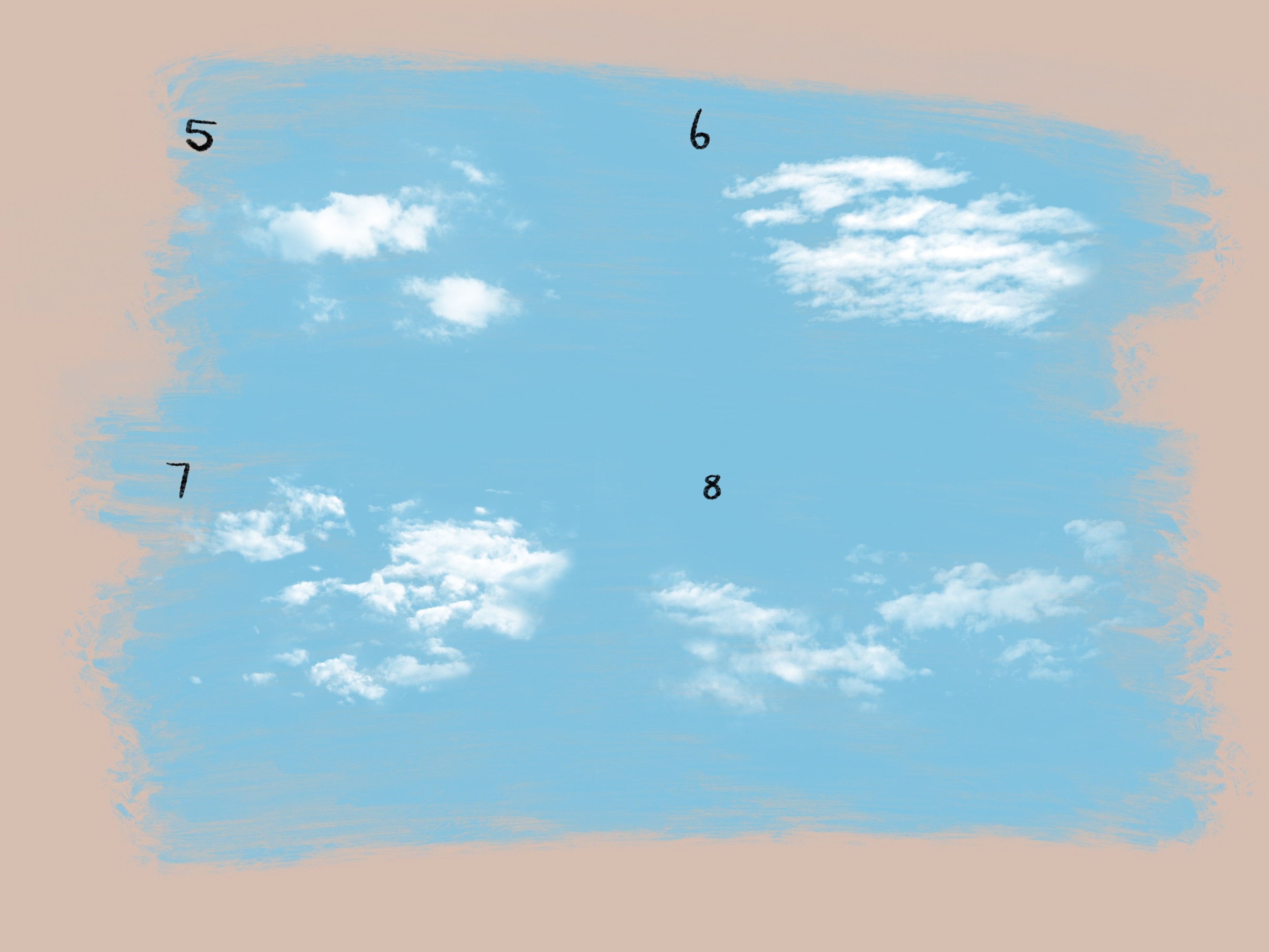 Procreate Sky Full of Clouds Brush Set of 10 Realistic Digital Stamps ...