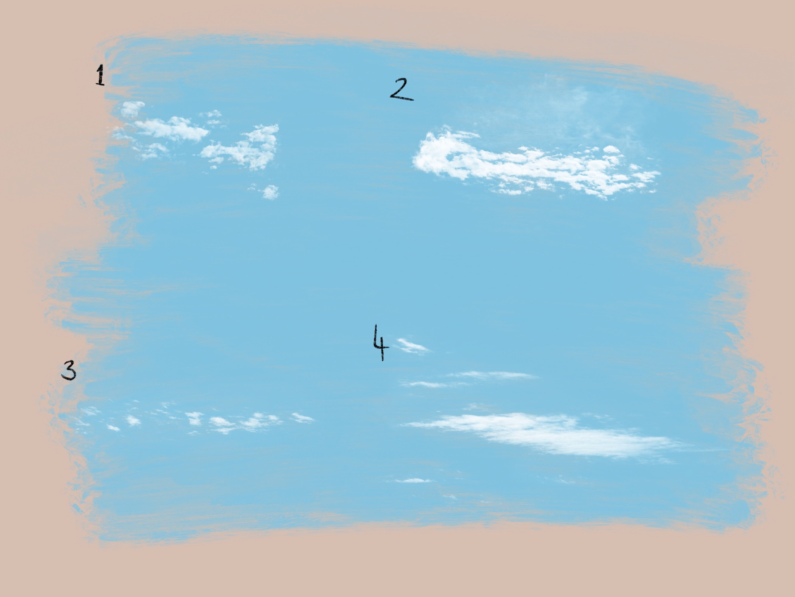 Procreate Sky Full of Clouds Brush Set of 10 Realistic Digital Stamps ...