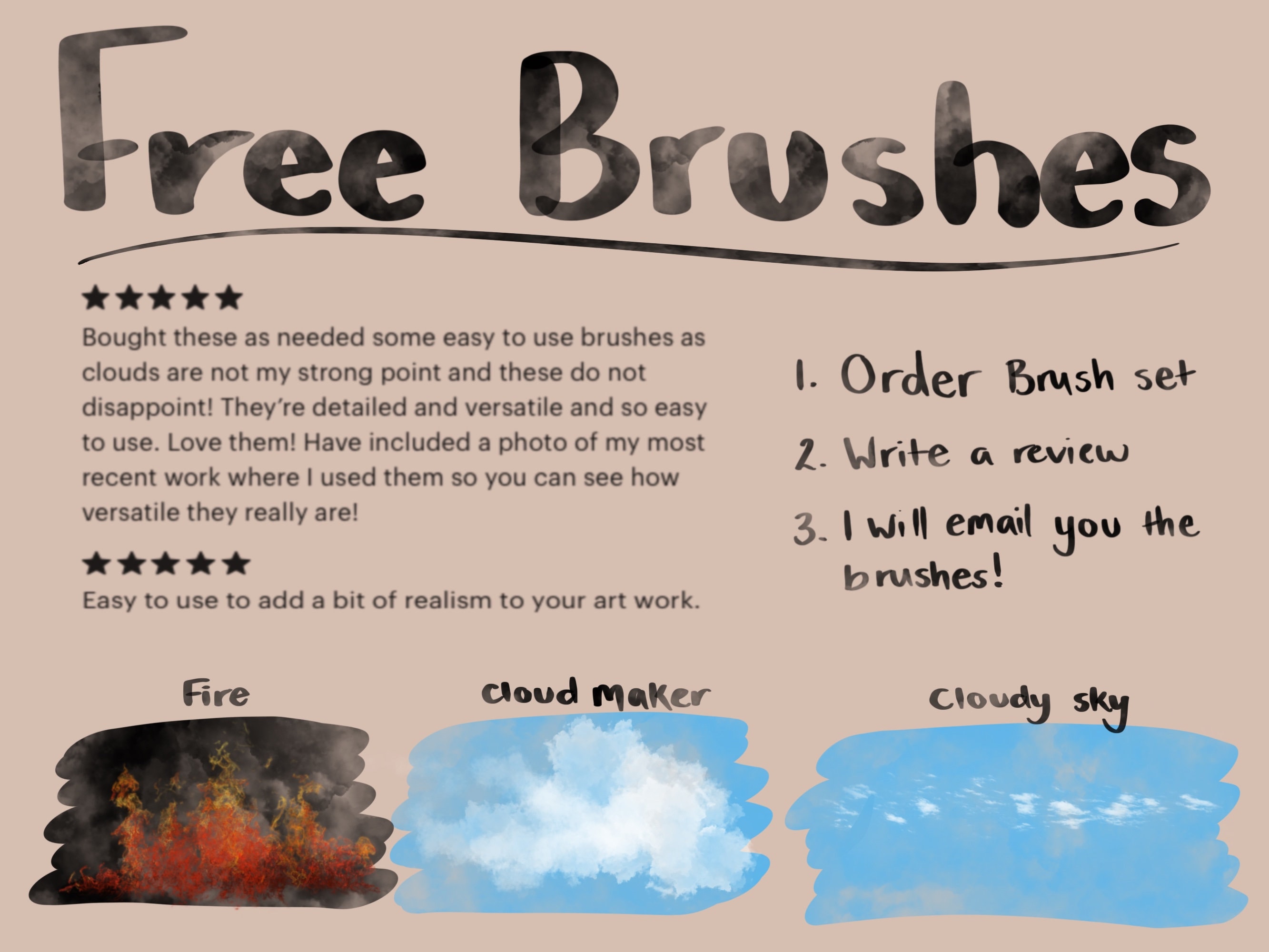 Procreate Sky Full of Clouds Brush Set of 10 Realistic Digital Stamps ...