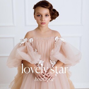 Lace flower girl dress,Girl wedding dress,Teen girl dress,Tulle flower girl dress,Dress with train,Toddler dress,Princess girl dresses